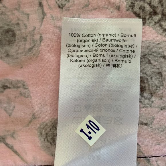 Ganni Floral Print Cotton Poplin Wrap Mini Dress Fits US sz 2-4, tag sz 38 (DE) - Picture 13 of 13